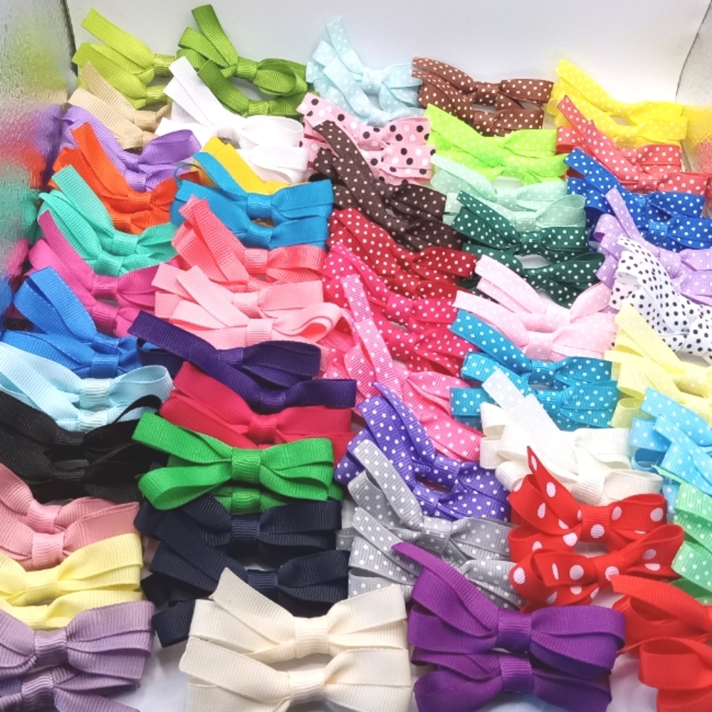100pc Baby Toddler Hair Clips Solid Polka Dot